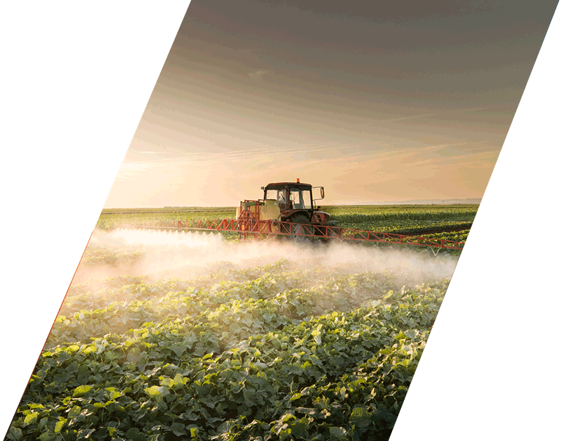 Tractor with sprayers